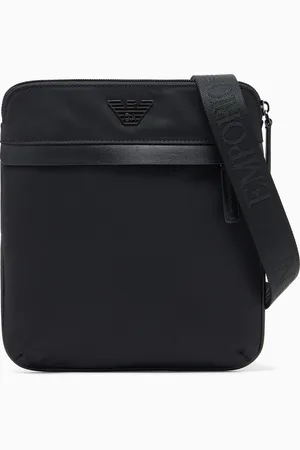Emporio Armani Tracolla piatta in nylon riciclato ASV