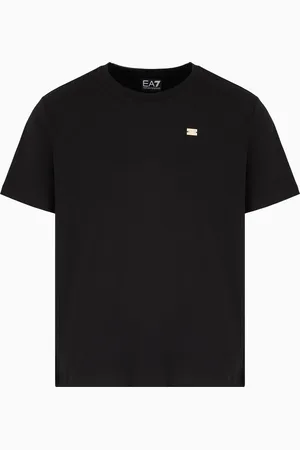 EA7 T-shirt girocollo Core Lady in jersey di cotone stretch