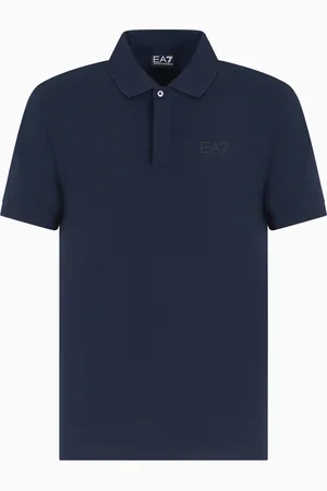 EA7 Polo Visibility in jersey di cotone stretch