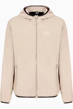 EA7 Bomber con cappuccio Core Identity in tessuto riciclato
