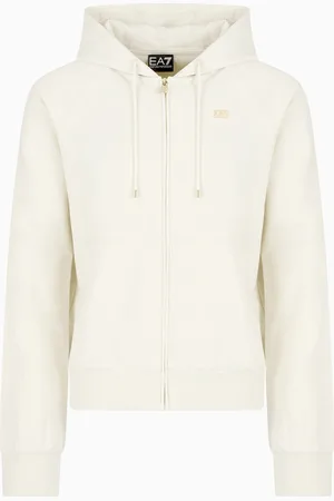 EA7 Felpa con cappuccio Core Lady in cotone stretch
