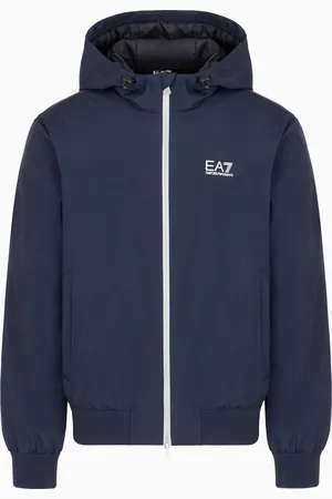 EA7 Bomber con cappuccio Core Identity in tessuto tecnico