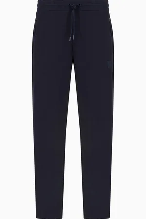 EA7 Pantaloni Lux Identity in interlock di misto cotone