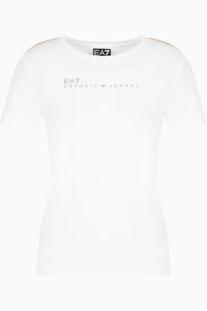 EA7 T-shirt girocollo Dynamic Athlete in tessuto tecnico Natural VENTUS7