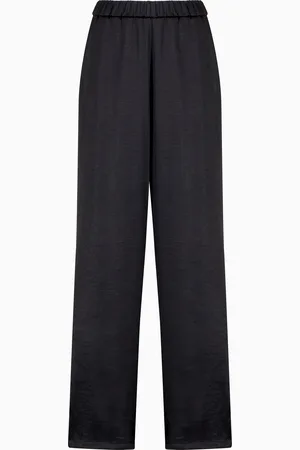 EA7 Pantaloni Precious in tessuto effetto satin
