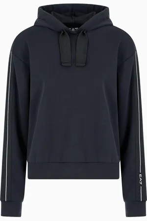 EA7 Felpa con cappuccio Logo Series in modal stretch