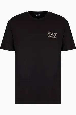 EA7 T-shirt girocollo Gold Label in jersey di viscosa