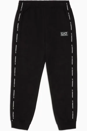 EA7 Pantaloni jogger Logo Series Boy in cotone