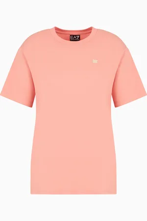 EA7 T-shirt girocollo Core Lady in jersey di cotone stretch