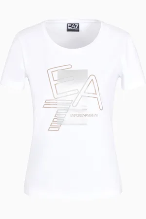 EA7 T-shirt girocollo Logo Series in cotone stretch