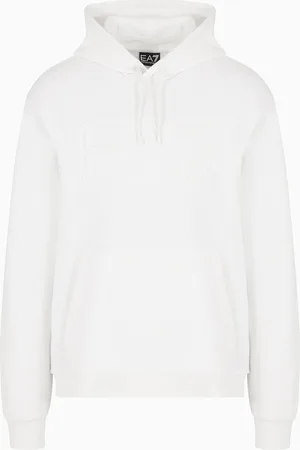 EA7 Felpa con cappuccio Logo Series in cotone organico