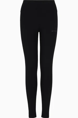 EA7 Leggings Logo Series con logo in strass