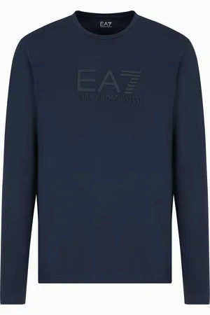 EA7 T-shirt a maniche lunghe Visibility in cotone stretch