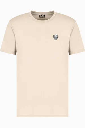 EA7 T-shirt girocollo Premium Shield in misto viscosa