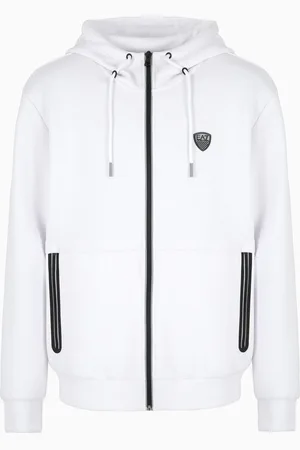 EA7 Felpa con cappuccio Premium Shield in misto viscosa stretch
