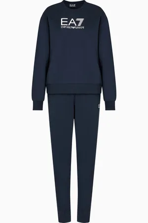 EA7 Tuta in cotone stretch con logo
