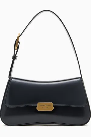 Emporio Armani Borsa a spalla finish spazzolato