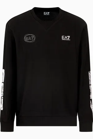 EA7 Felpa girocollo Graphic Series in cotone