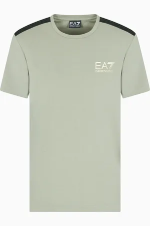 EA7 T-shirt girocollo Gold Label in jersey di viscosa