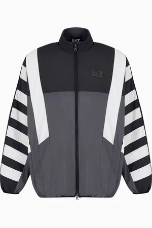 EA7 Felpa con zip Summer Block in nylon