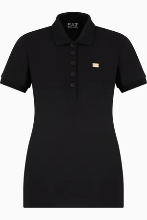 EA7 Polo Core Lady in jersey di cotone stretch