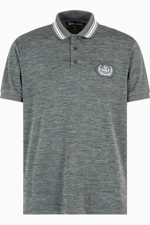 EA7 Polo Golf Club in jersey di cotone misto modal stretch