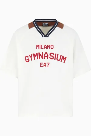EA7 T-shirt Club House in jersey di cotone