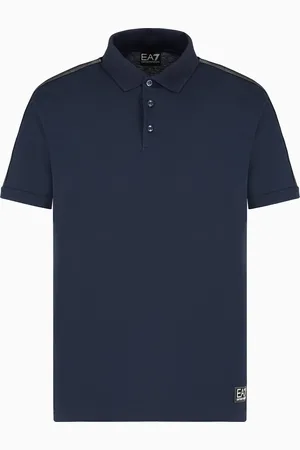 EA7 Polo Logo Series in jersey di cotone