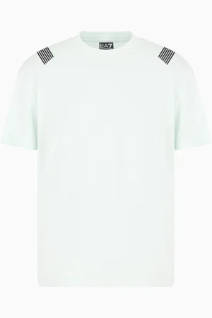 EA7 T-shirt girocollo 7 Lines in jersey di cotone