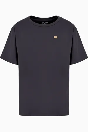 EA7 T-shirt girocollo Core Lady in jersey di cotone stretch