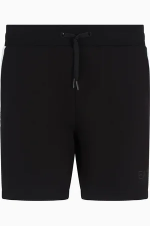 EA7 Shorts 7 Lines in jersey di cotone
