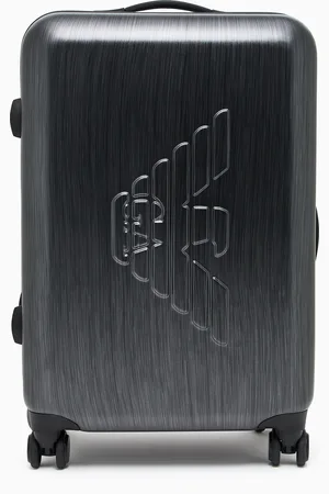 Emporio Armani Trolley medio in ABS con maxi aquila a rilievo