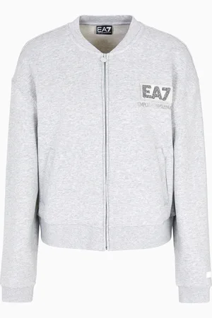 EA7 Felpa girocollo Logo Series in cotone stretch