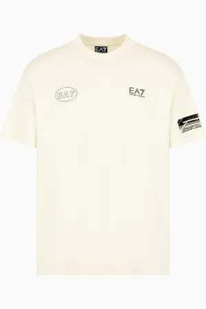 EA7 T-shirt girocollo Graphic Series in jersey di cotone