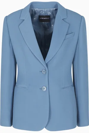 Emporio Armani Blazer monopetto in tessuto tecnico trama wafer ASV