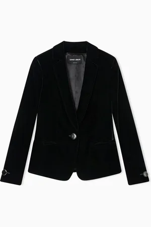 Giorgio Armani Giacca monopetto in velluto stretch