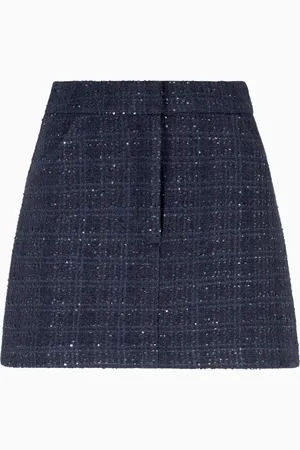 Emporio Armani Minigonna in tweed lurex con micro paillettes