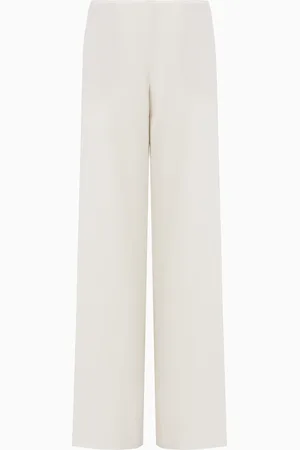 Emporio Armani Pantaloni palazzo in tessuto triacetato Icon