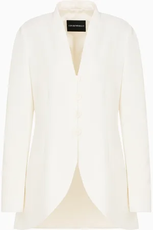 Emporio Armani Blazer in cady effetto crepe