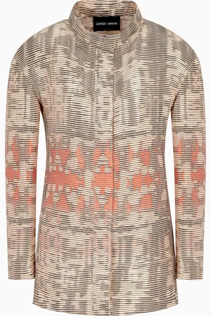 Giorgio Armani Giacca monopetto in misto seta cannetè jacquard
