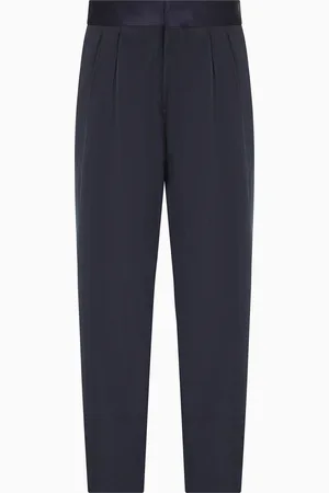 Giorgio Armani Pantaloni a due pinces in misto seta lavata