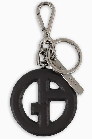 Giorgio Armani Portachiavi con logo GA in nappa