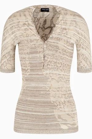 Giorgio Armani Maglia polo in misto viscosa jacquard