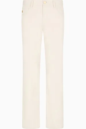 Giorgio Armani Pantaloni 5 tasche regular fit in cotone e seta stretch