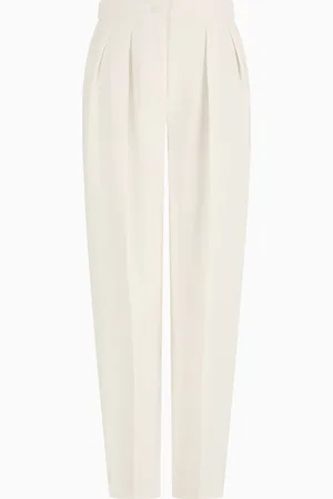 Giorgio Armani Pantaloni con pinces in cady di seta glitter