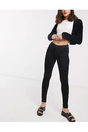 Noisy May Jeans modellanti a vita alta neri