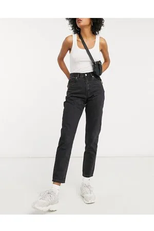Dr Denim Nora - Mom jeans a vita alta neri