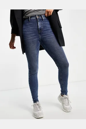 River Island Kaia - Jeans skinny a vita alta lavaggio medio