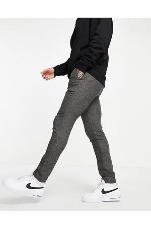 ASOS Pantaloni skinny da abito in tessuto a trama puntinata