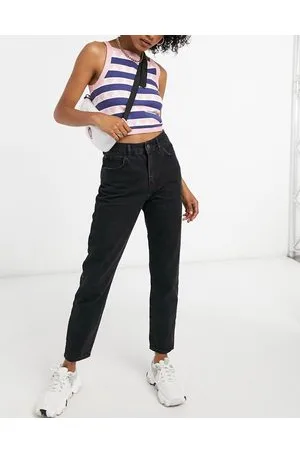 Noisy May Isobel - Mom jeans premium a vita alta neri